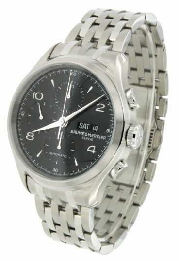 Baume & Mercier Herreklokke M0A10212 Clifton Sort/Stål Ø43 mm Baume & Mercier Herreklokke M0A10212 Clifton Sort/Stål Ø43 mm