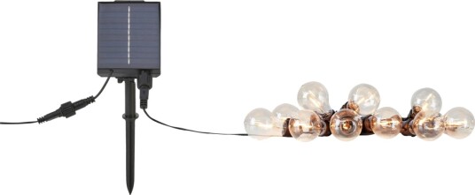 Markslöjd   Party Light Chain Suno 10L Solar/Trafo   Svart