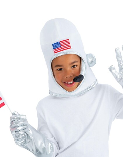 Amerikansk Astronaut Kostymesett med Hatt Hansker og Flagg Amerikansk Astronaut Kostymesett med Hatt Hansker og Flagg