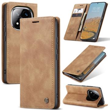 Caseme Xiaomi Redmi Note 14 Pro 5G/14 Pro+ 5G/Poco X7 013 Series Lommebok deksel   Brun