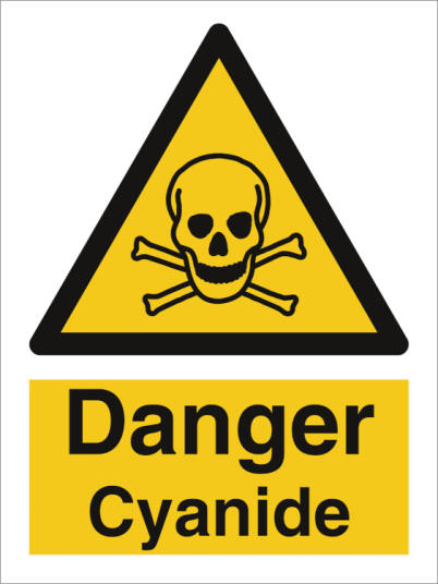 Danger Cyanide - Plast - 200 x 150 mm Danger Cyanide - Plast - 200 x 150 mm