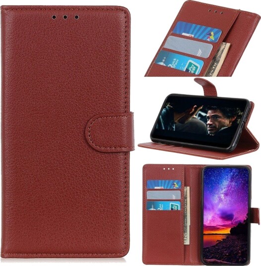 INCOVER iPhone 12 / 12 Pro Skinn Flip Deksel med Lommebok - Brun