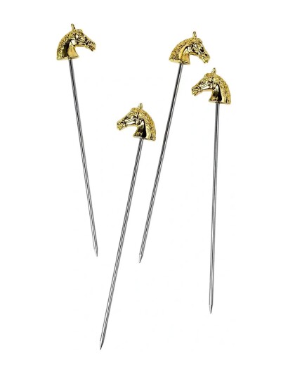 Here"s How Cocktailpinnar Hästmotiv The Curly Set Med 4 Gold