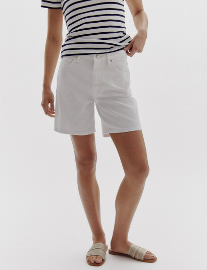 Tommy Hilfiger Dnm Straight Short Rw White - White - 25