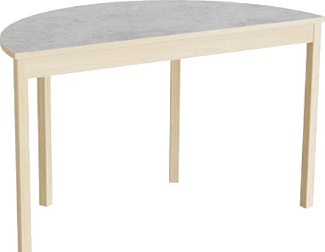 Bord Lovis 609 1200X600 Mm Højde 600 Mm Med Lysegrå Linoleum Birk Understel