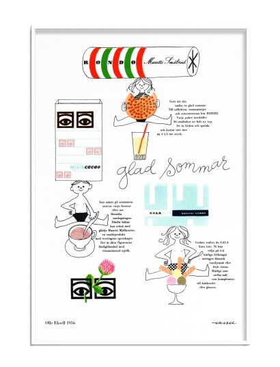 Olle Eksell Ögon  - 1956 - Happy Summer - Multi/patterned - 50X70CM