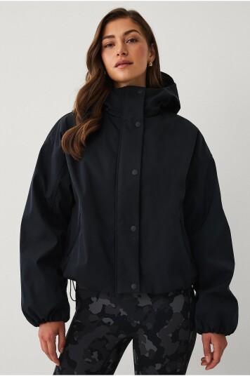 Ellos STUDIO Jakke WR Short Jacket W Hood Svart