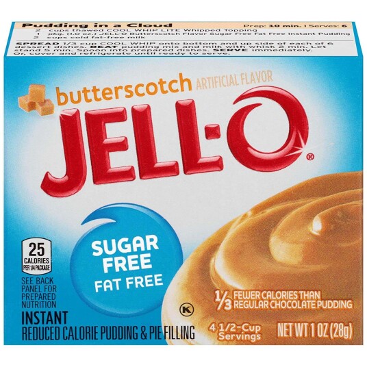 Jello Sugar Free Pudding Mix Butterscotch 28g