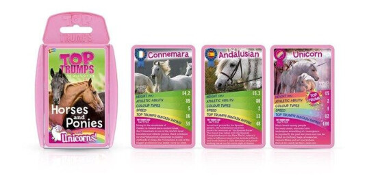 Winning Moves Horses Ponies & Unicorns Top Trumps Card Game ENGLISH