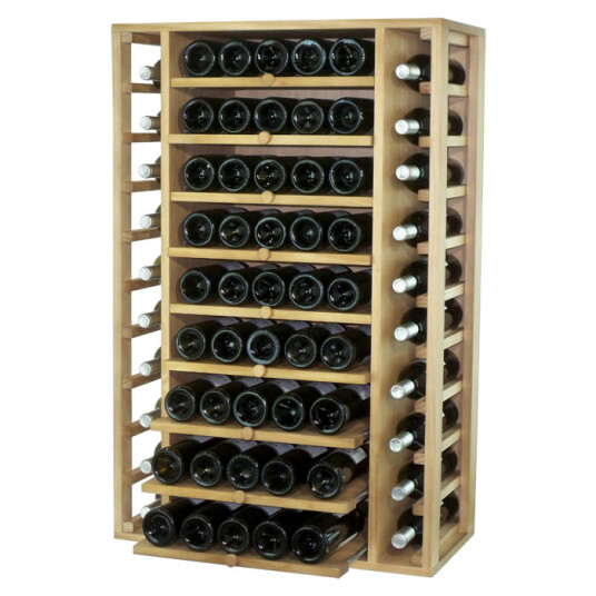 FAUSTA - Winerex - 65 flasker - uttrekkshyller - Hvitbeiset furu FAUSTA - Winerex - 65 flasker - uttrekkshyller - Hvitbeiset furu