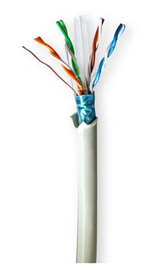 Nedis CAT6 Nettverkskabel 100 m F/UTP LSZH Grå Innendørs Rund Nedis CAT6 Nettverkskabel 100 m F/UTP LSZH Grå Innendørs Rund