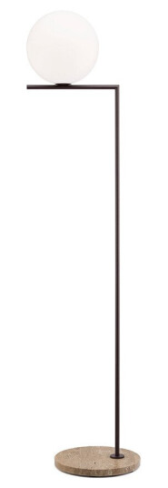 Flos - IC F2 Outdoor Anthracite (Travertino Imperiale Marble)