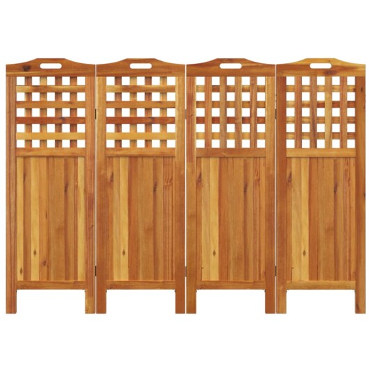 vidaXL Romdeler 4 paneler 162x2x115 cm heltre akasie vidaXL Romdeler 4 paneler 162x2x115 cm heltre akasie