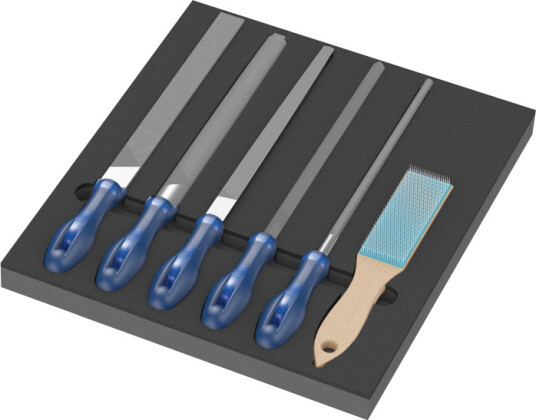 Wera 05150183001 Fil-Sett Halvrund Fil Rund Fil Firkantet Fil Plast Blå 344 Mm 392 Mm