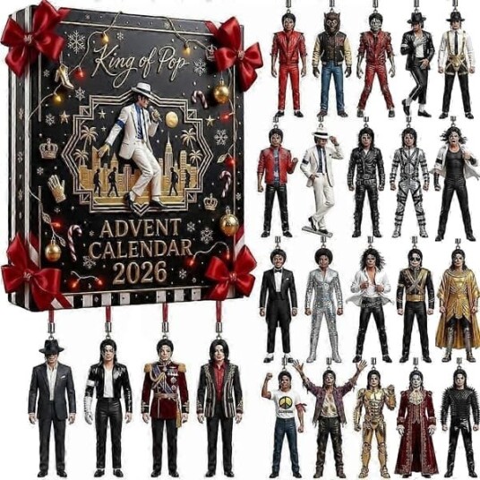 2026 MJ Julekalender Klassisk Scene 2D Akryl Hengende Figur Juletrepynt Gave_ny