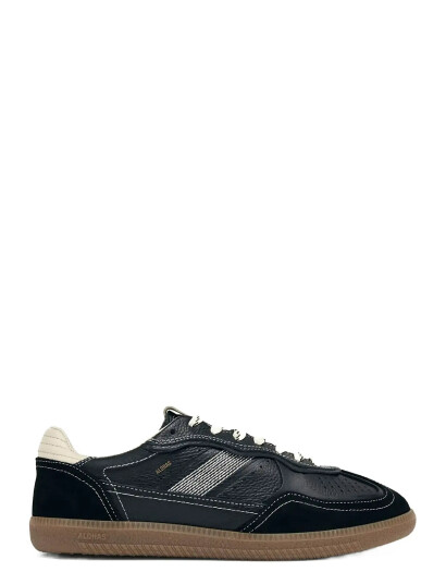 ALOHAS Tb.490 Rife Grain Black & White Leather Sneakers Black 36
