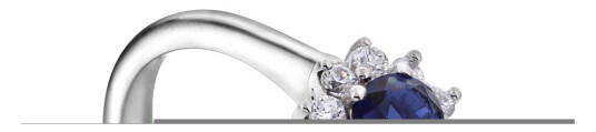 Pan Jewelry, Ring i sølv med blå zirkonia, størrelse 56