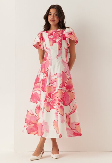 Forever New Wilda Flutter Sleeve Dress