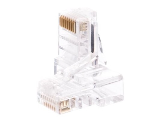 Netrack - Nettverkkontakt - Rj-45 (Hann) - Utp - Cat 5E - Fargeløs (En Pakke 100) Netrack - Nettverkkontakt - Rj-45 (Hann) - Utp - Cat 5E - Fargeløs (En Pakke 100)