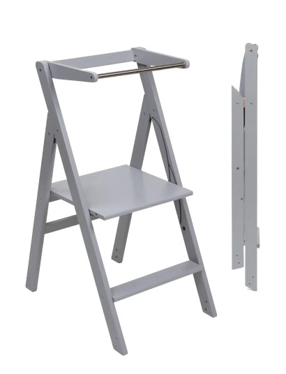 Ette Tete Foldable Helper Tower "Step"n"fold", Gray - Grey - ONE SIZE