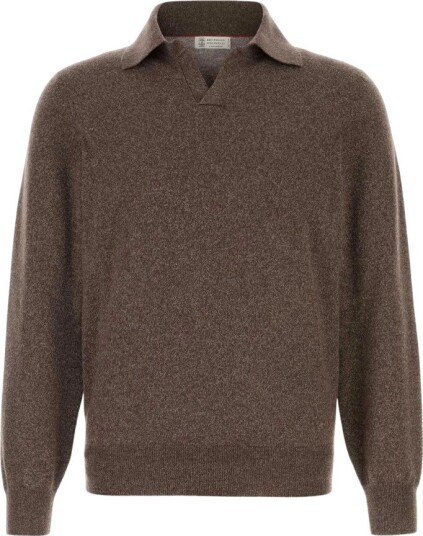 Brunello Cucinelli Herre Strikkevarer Brun L,