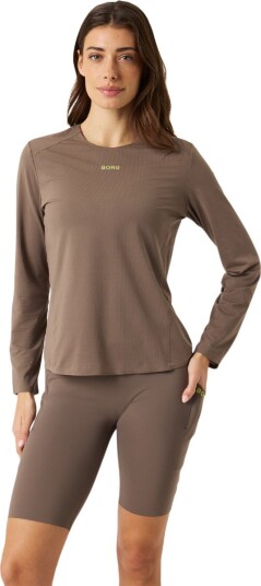 Björn Borg Borg Performance Feather Long Sleeve T Shirt Brown M