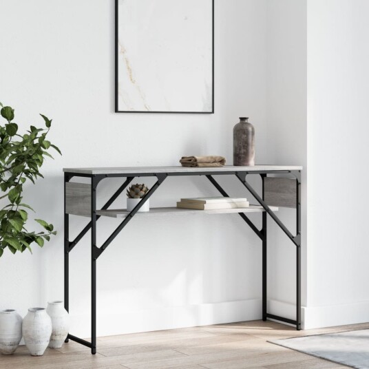 Konsollbord grå sonoma 105x30x75 cm konstruert tre 8721012195776