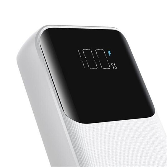 Joyroom JR-PBC06 10000mAh Powerbank med Innebygde Kabler USB-C 30W Hvit Joyroom JR-PBC06 10000mAh Powerbank med Innebygde Kabler USB-C 30W Hvit