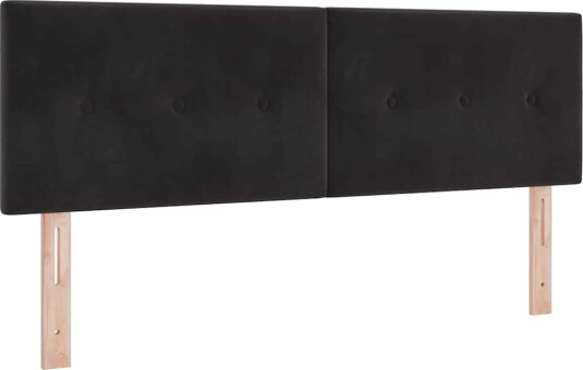 Box Spring Seng med Madrass Svart 140x200 cm Fløyel