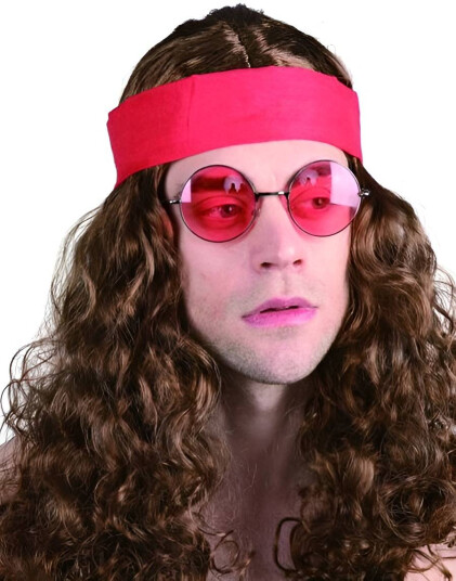 Joker Brun Hippie Parykk med Krøller 96571