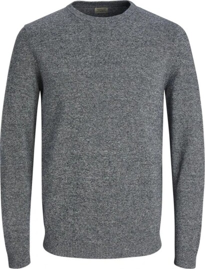 Jack & Jones Jjebasic Knit Crew Neck Noos - Grey - XL Jack & Jones Jjebasic Knit Crew Neck Noos - Grey - XL