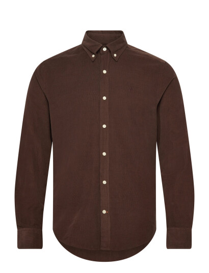 Morris Douglas Cord Shirt-Slim Fit - Brown - XS