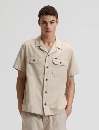 Lee Jeans Ss Utility Camp Shirt Beige M x 00 Lee Jeans Ss Utility Camp Shirt Beige M x 00