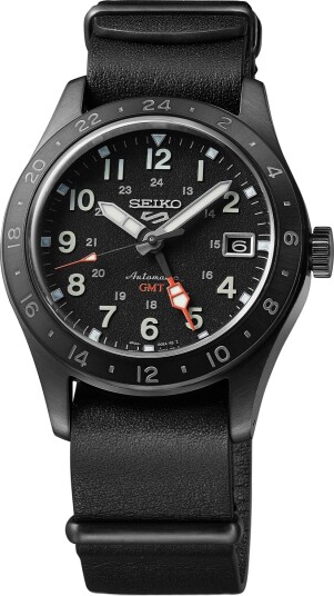 Seiko 5 Sports GMT SSK025K1 Herre 39 mm Analog Automatisk Hardlex Crystal Mineralglass