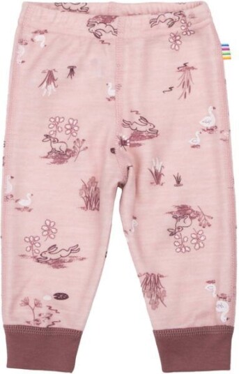 Joha Goose/Propeller leggings i ull/bambus Lt. pink