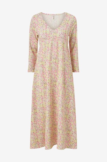 Only - Kjole onlHillary 7/8 Long V-neck Dress - Hvit