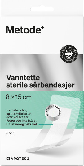 Metode vanntett steril bandasje 8 x 15 cm 5 stk