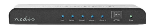 Nedis HDMI Splitter 4-porter 4K 60Hz Antrasitt