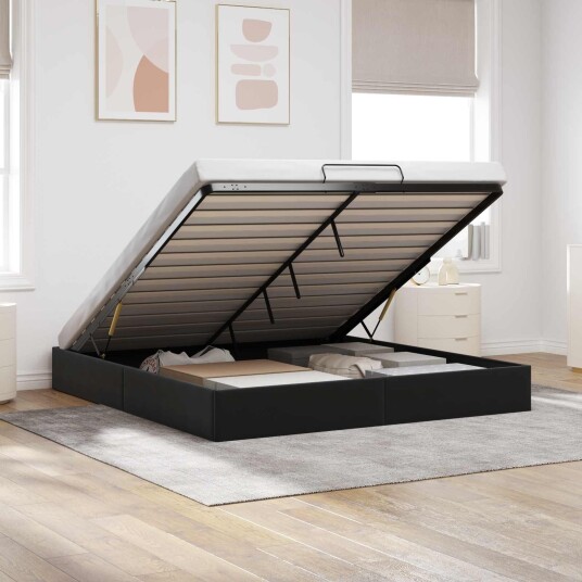 vidaXL Ottoman sengeramme Svart King size Fløyel vidaXL Ottoman sengeramme Svart King size Fløyel