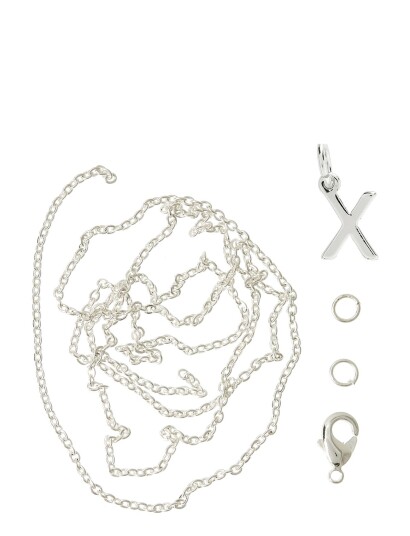 Me & My Box Letter X Sp With O-Ring, Chain And Clasp - Silver - ONE SIZE
