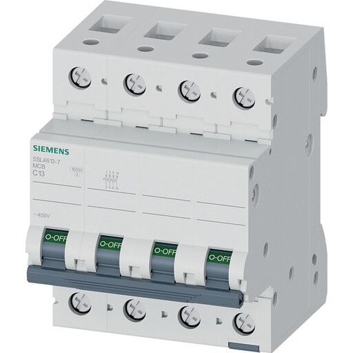 Siemens Circuit breaker 400v 10ka 3+n--pole c 13a (4001869441061) Siemens Circuit breaker 400v 10ka 3+n--pole c 13a (4001869441061)