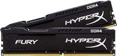 Kingston HyperX Fury Black DDR4 DIMM 16GB 2666MHz CL16 HX426C16FB2K2/16 Kingston HyperX Fury Black DDR4 DIMM 16GB 2666MHz CL16 HX426C16FB2K2/16