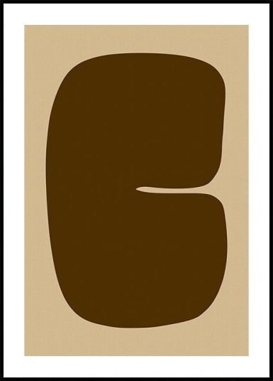 Bold Brown Form Poster Plakat / 70x100cm