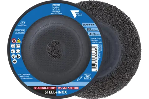 Pferd Slipeskive CC GRIND SOLID Ø115mm K80 10 pk Pferd Slipeskive CC GRIND SOLID Ø115mm K80 10 pk