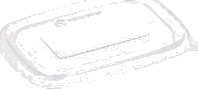 Plastlåg 173X120x10 Mm Rektangulær Bionedbrydelig Pla Klar Til Kraft/Pla Bægre,6 Pk X 50 Stk/Krt