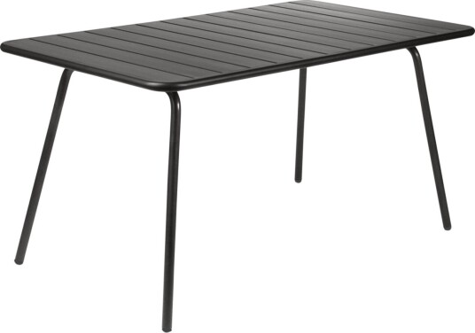 Fermob   Luxembourg Table 143 X 80 Cm Liquorice   Utendørs Spisebord   Frédéric Sofia   Svart   Metall