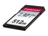 Transcend 300S - Flashminnekort - 512 GB - Video Class V30 / UHS-I U3 / Class10 - SDXC UHS-I Transcend 300S - Flashminnekort - 512 GB - Video Class V30 / UHS-I U3 / Class10 - SDXC UHS-I