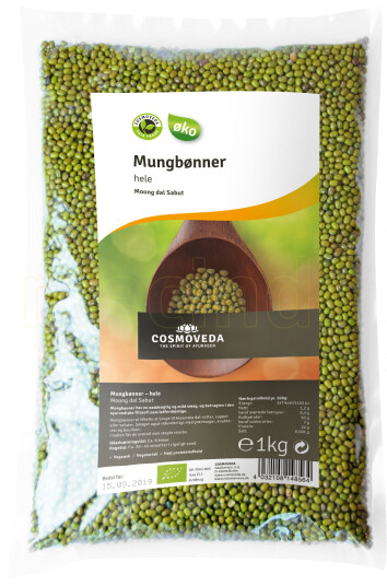 Cosmoveda Mungbønner hele 1 Kg Cosmoveda Mungbønner hele 1 Kg