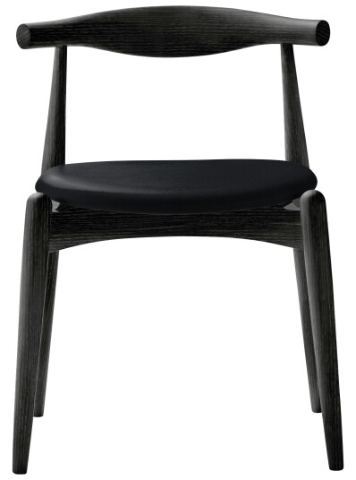 Carl Hansen & Søn CH20 Elbow Chair svart lakkert eik / Lær gruppe A Loke 7150