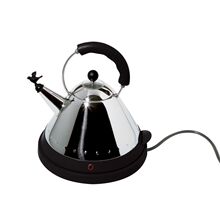 Alessi Elektrisk Vannkoker 1,5L med Fuglesang - Svart